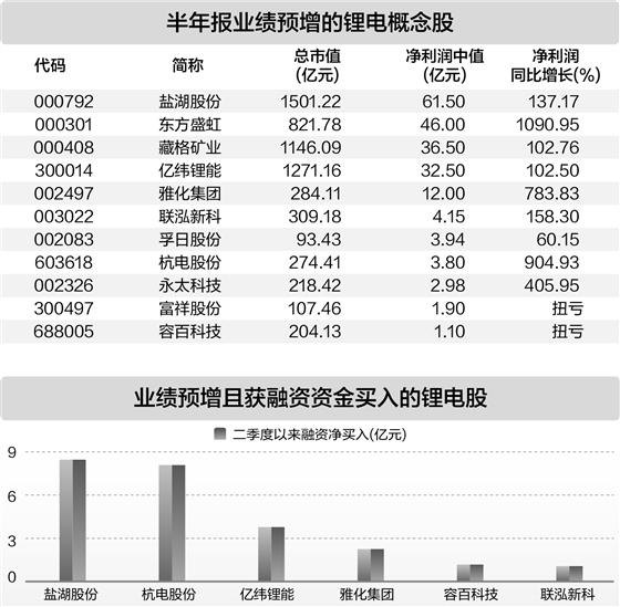 储能需求推升 锂电公司半年报纷纷预喜（附名单）